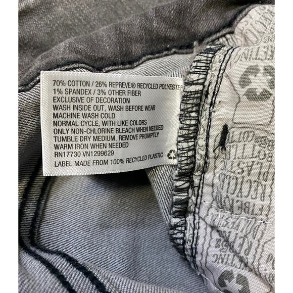 Cat & Jack Jeans Girls 12 Flip Sequin Star Skinny Super Stretch Adjustable Waist - Picture 7 of 8